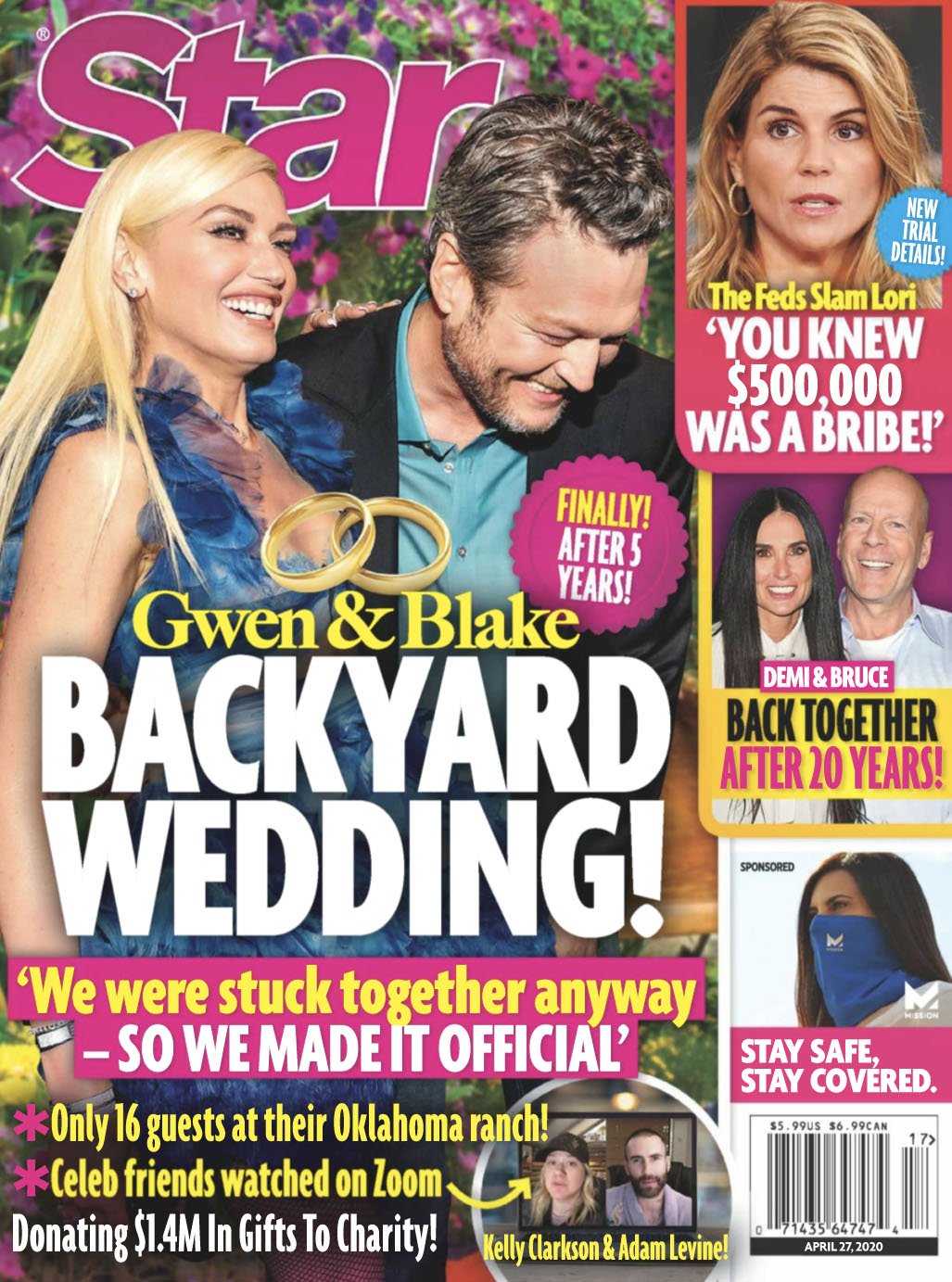 Gwen Stefani and Blake Shelton on the cover of Star Magazine