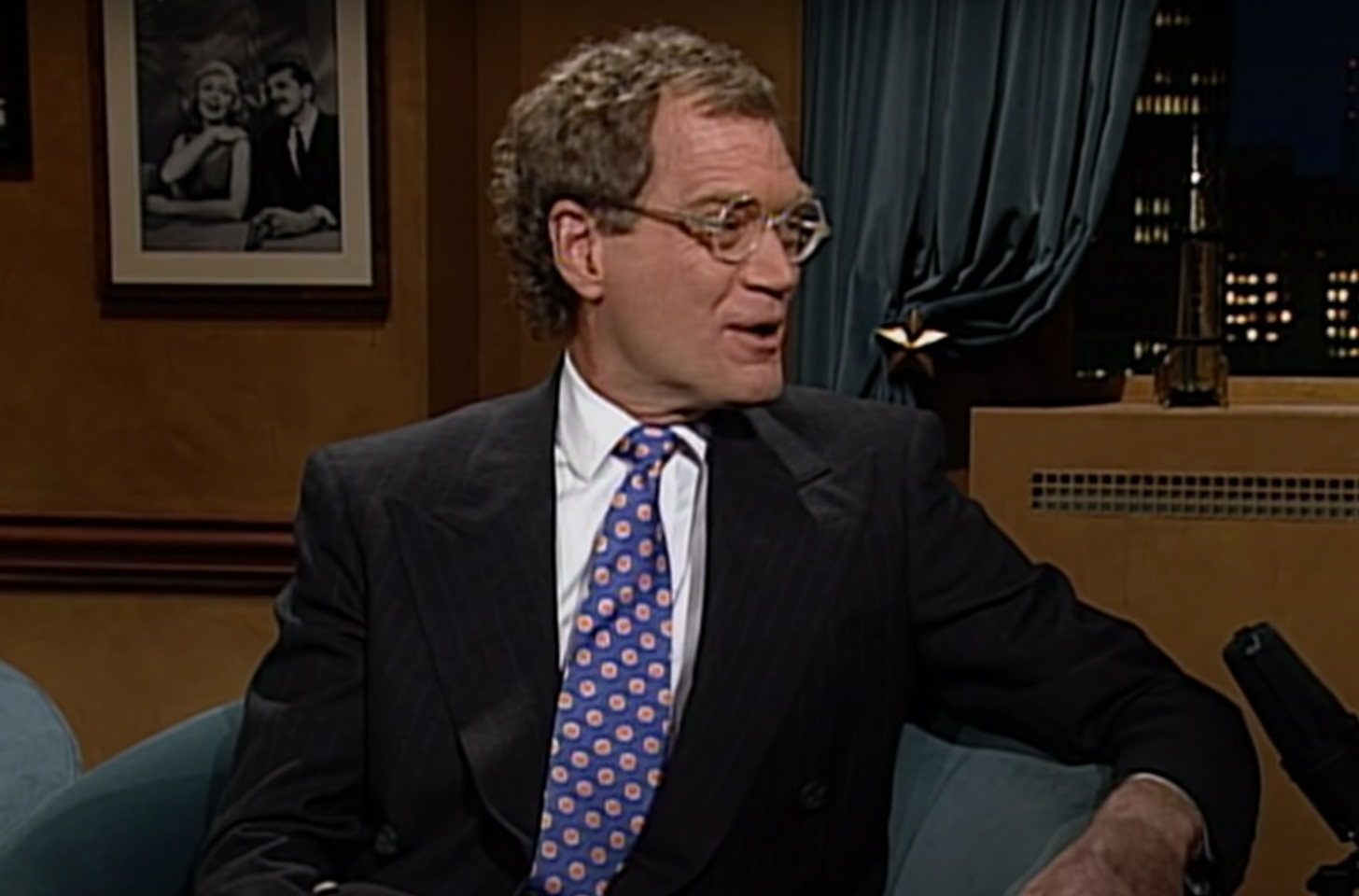 Screenshot of David Letterman during his 1994 appearance on Late Night With Conan O'Brien
