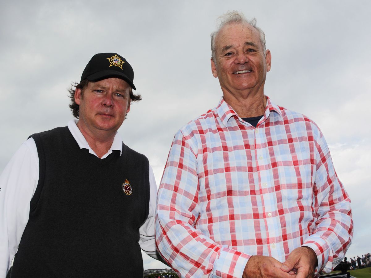 Joel Murray (L) and Bill Murray at the 2012 Irish Open golf tournament