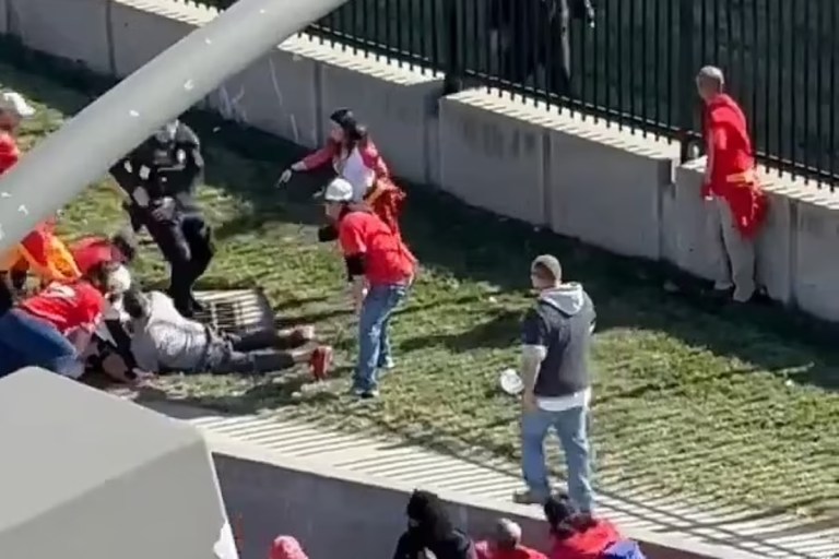 Chiefs Fan Tackles Super Bowl Parade Shooter in Shocking Video