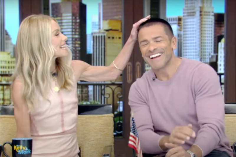 Kelly Ripa Roasts Mark Consuelos For New 'chinchilla' Hairstyle