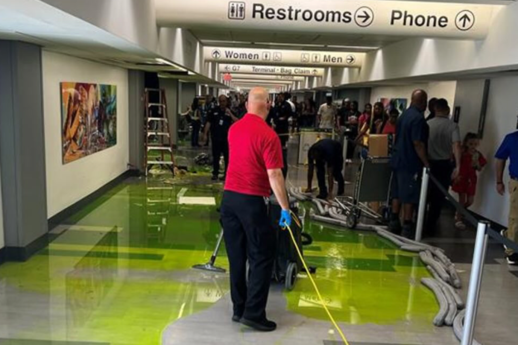 miami-airport-floods-after-mysterious-lime-green-liquid-drips-from-ceilings