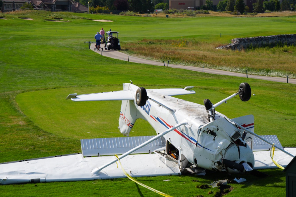 2 People Walk Away After a Small Plane Crashes, Lands Upside-down on Golf Course