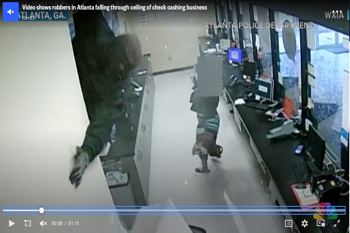 Robbers-crash-through-ceiling-of-store,-steal- $150,000- in- unbelievable-video