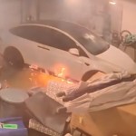 tesla-catches-fire-in-garage-flooded-by-hurricane-helene-in-horrifying-video