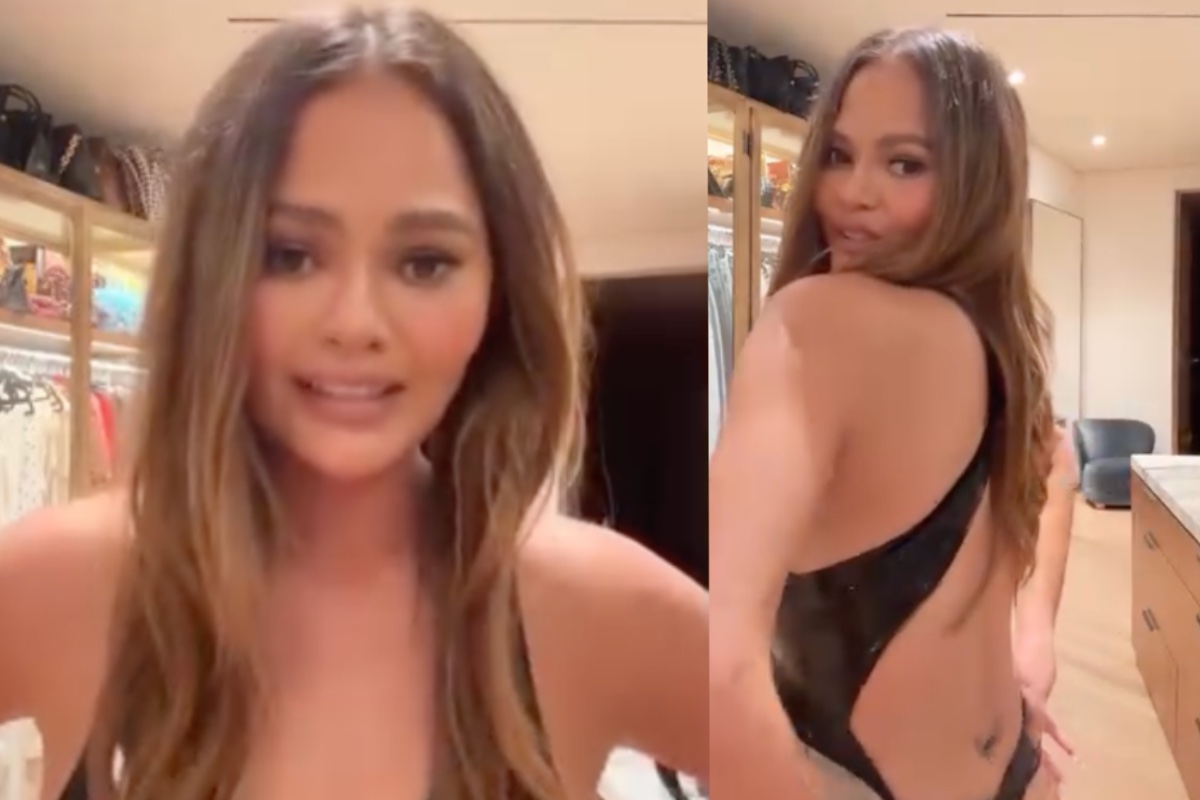 chrissy-teigen-shows-off-white-castle-lower-back-tattoo-in-latex-gown