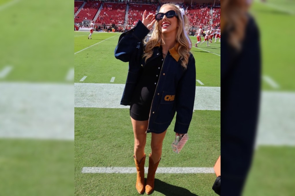 pregnant-brittany-mahomes-shows-off-growing-baby-bump-in-black-romper-at-chiefs-game