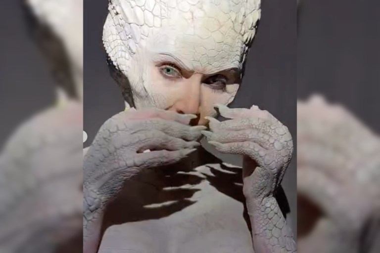 Kim Kardashian Goes as ‘Albino Alligator’ for Halloween in Photos