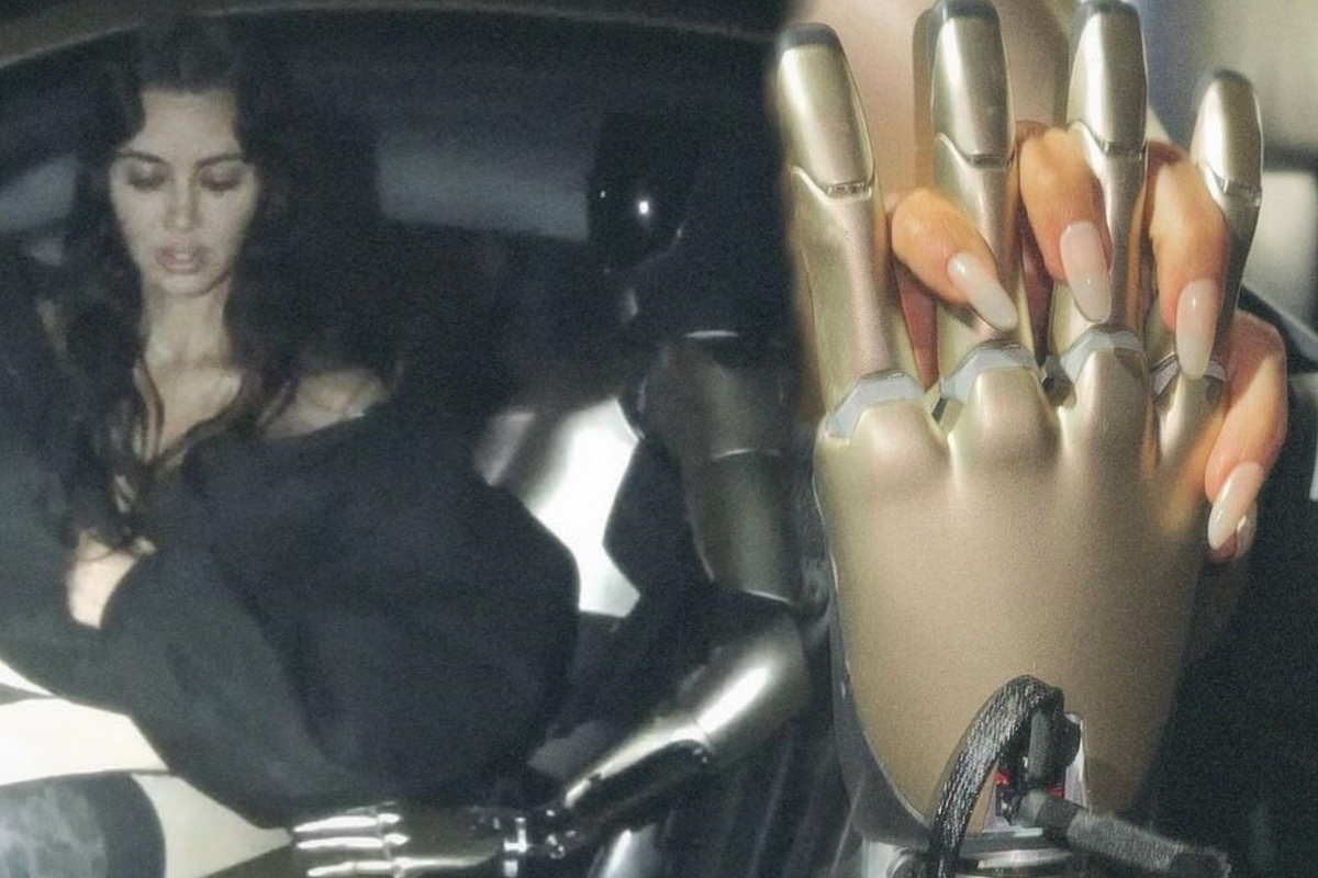 Kim Kardashian Holds Hands With Tesla Robot in Strange Photo Shoot