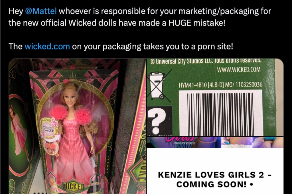 new-wicked-movie-dolls-mistakenly-puts-link-to-adult-site-on-packaging